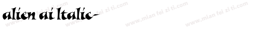 alien ai ltalic字体转换